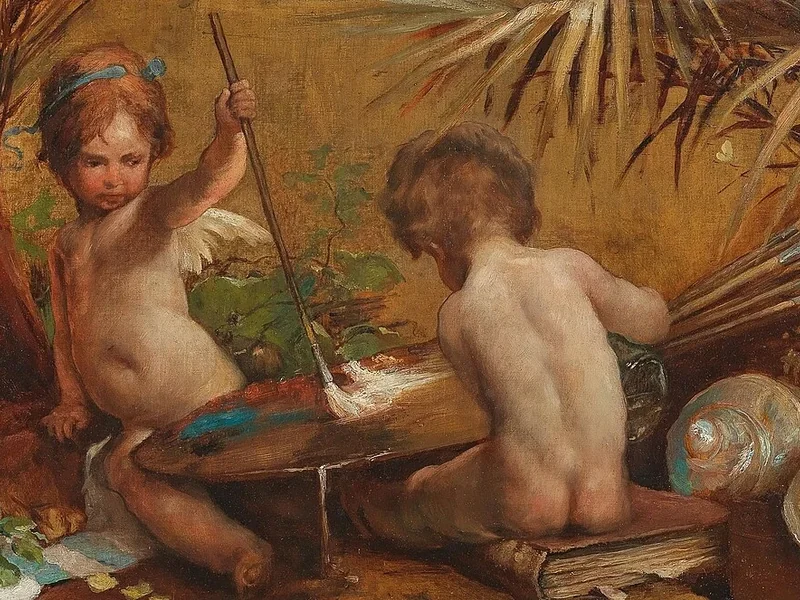 1850-Angelo Trentin - Allegoria della pittura